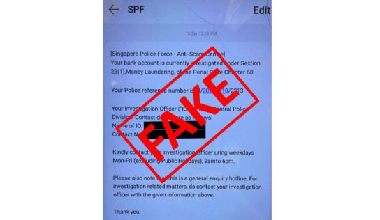 Scam alert: Police warn of fake SMS with ‘SPF’ header
