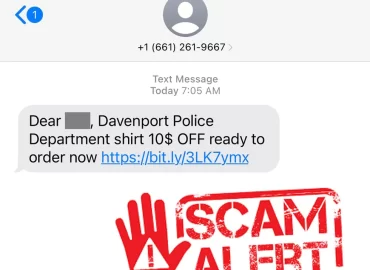 Davenport Police warn of text scam