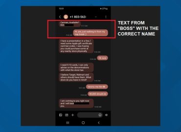 New scam text comes from your boss!